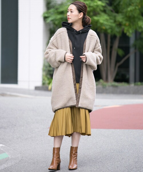 F by ROSSO（エフバイロッソ）の「F by ROSSO ボアコート（ジャケット/アウター・レディース・BEIGE/OFF WHITE・FREE）」の11枚目の写真