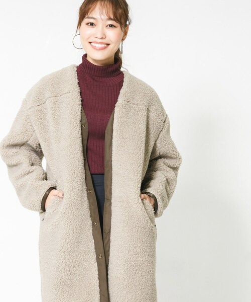 F by ROSSO（エフバイロッソ）の「F by ROSSO ボアコート（ジャケット/アウター・レディース・BEIGE/OFF WHITE・FREE）」の16枚目の写真