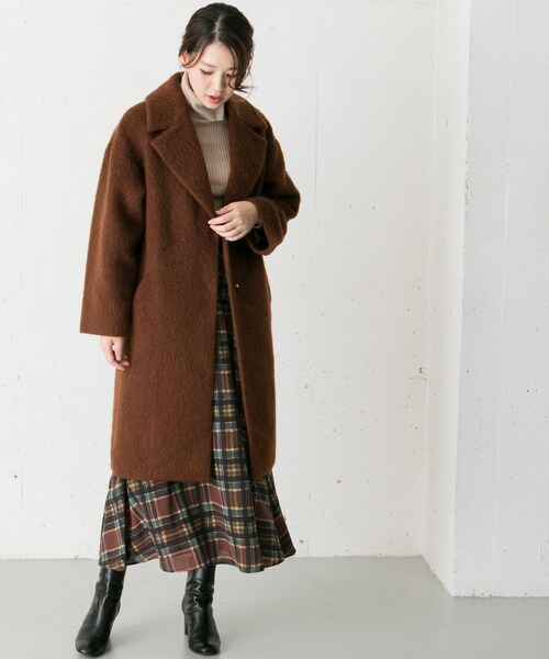 アーバンリサーチロッソ シャギー コート ROSSO RESEARCH アーバン 