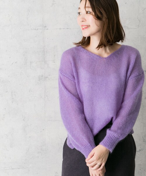 URBAN RESEARCH ROSSO - 新品タグ付き urban research ROSSO モヘアVネックニット URBAN RESEARCH ROSSO - 新品タグ付き urban research ROSSO