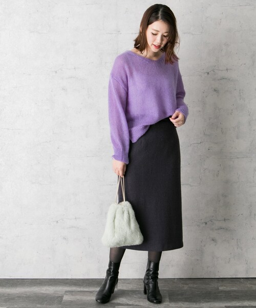 URBAN RESEARCH ROSSO - 新品タグ付き urban research ROSSO モヘアVネックニット URBAN RESEARCH ROSSO - 新品タグ付き urban research ROSSO