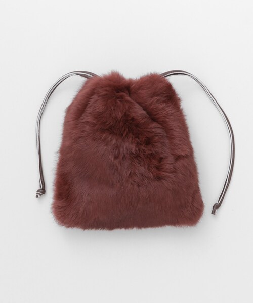 URBAN RESEARCH ROSSO WOMEN（アーバンリサーチ　ロッソ）の「ラビットファーミニ巾着（バッグ・レディース・MINT/YELLOW/GREEN/BORDEAUX・-）」の18枚目の写真