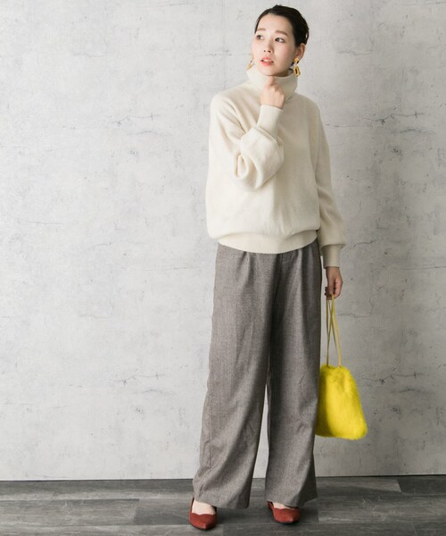 URBAN RESEARCH ROSSO WOMEN（アーバンリサーチ　ロッソ）の「ラビットファーミニ巾着（バッグ・レディース・MINT/YELLOW/GREEN/BORDEAUX・-）」の8枚目の写真