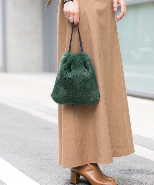 URBAN RESEARCH ROSSO WOMEN（アーバンリサーチ　ロッソ）の「ラビットファーミニ巾着（バッグ・レディース・MINT/YELLOW/GREEN/BORDEAUX・-）」の11枚目の写真