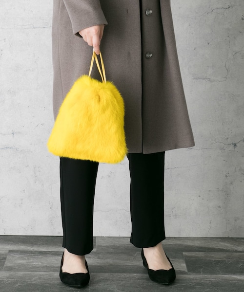 URBAN RESEARCH ROSSO WOMEN（アーバンリサーチ　ロッソ）の「ラビットファーミニ巾着（バッグ・レディース・MINT/YELLOW/GREEN/BORDEAUX・-）」の7枚目の写真