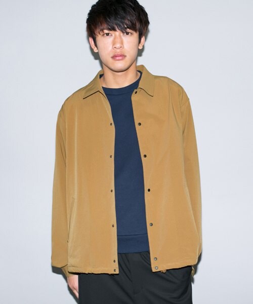 SENSE OF PLACE by URBAN RESEARCH（センスオブプレイスバイアーバンリサーチ）の「4WAYコーチジャケット（ジャケット/アウター・メンズ・BLACK/BEIGE・M/L）」の2枚目の写真