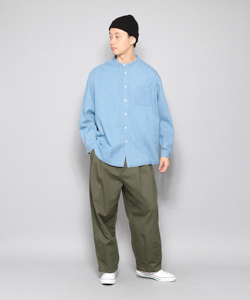 SENSE OF PLACE by URBAN RESEARCH(センスオブプレイスバイアーバンリサーチ)の「ボリュームワイドテーパードパンツ(パンツ・メンズ・BLACK/BEIGE/KHAKI・M/L)」の6枚目の写真