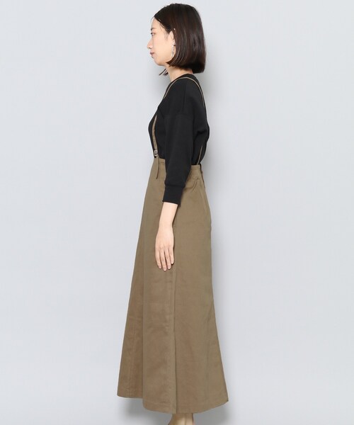 SENSE OF PLACE by URBAN RESEARCH（センスオブプレイスバイアーバンリサーチ）の「サスペンダーツキロングスカート（スカート・レディース・MOCHA/CHARCOAL・36/38）」の9枚目の写真