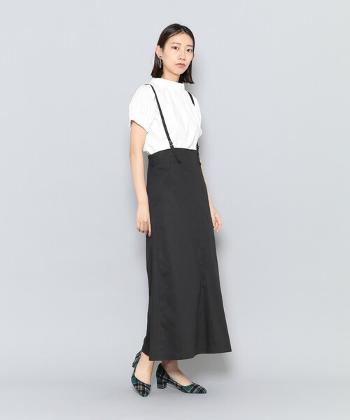 SENSE OF PLACE by URBAN RESEARCH（センスオブプレイスバイアーバンリサーチ）の「サスペンダーツキロングスカート（スカート・レディース・MOCHA/CHARCOAL・36/38）」の3枚目の写真