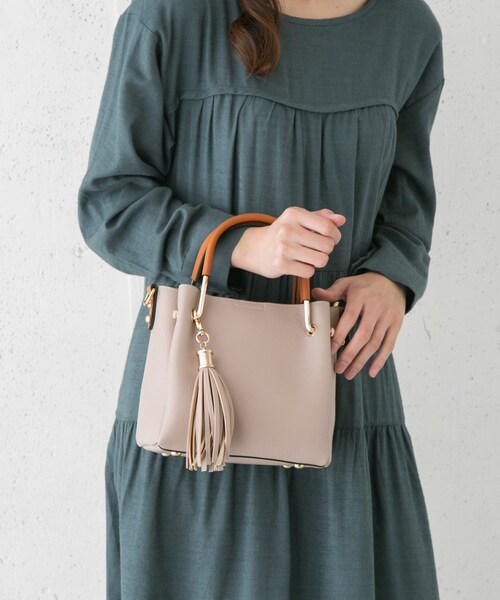 RODE SKO（ロデスコ）の「JUANITA ポケットプチ2WAYトート（バッグ・レディース・BLUE/GREEN/BEIGE/BLACK/LIGHT PINK・one）」の4枚目の写真