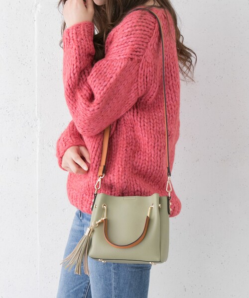 RODE SKO（ロデスコ）の「JUANITA ポケットプチ2WAYトート（バッグ・レディース・BLUE/GREEN/BEIGE/BLACK/LIGHT PINK・one）」の13枚目の写真