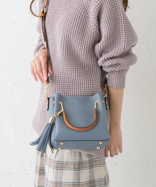 RODE SKO（ロデスコ）の「JUANITA ポケットプチ2WAYトート（バッグ・レディース・BLUE/GREEN/BEIGE/BLACK/LIGHT PINK・one）」の2枚目の写真