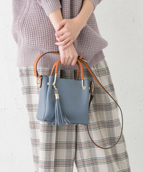 RODE SKO（ロデスコ）の「JUANITA ポケットプチ2WAYトート（バッグ・レディース・BLUE/GREEN/BEIGE/BLACK/LIGHT PINK・one）」の10枚目の写真