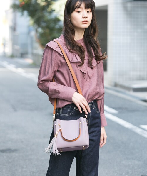 RODE SKO（ロデスコ）の「JUANITA ポケットプチ2WAYトート（バッグ・レディース・BLUE/GREEN/BEIGE/BLACK/LIGHT PINK・one）」の7枚目の写真