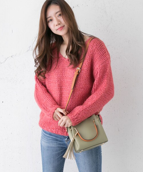 RODE SKO（ロデスコ）の「JUANITA ポケットプチ2WAYトート（バッグ・レディース・BLUE/GREEN/BEIGE/BLACK/LIGHT PINK・one）」の14枚目の写真