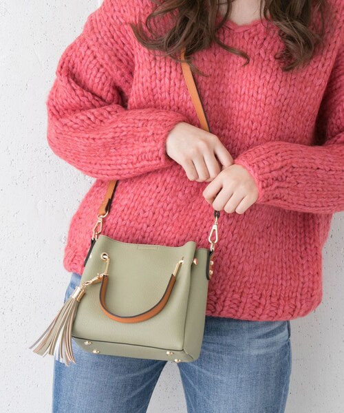 RODE SKO（ロデスコ）の「JUANITA ポケットプチ2WAYトート（バッグ・レディース・BLUE/GREEN/BEIGE/BLACK/LIGHT PINK・one）」の3枚目の写真