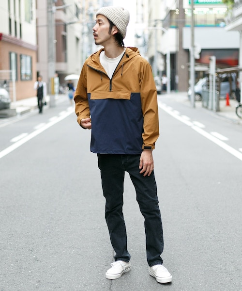 URBAN RESEARCH Sonny Label（アーバンリサーチサニーレーベル）の「マルチファンクションパッカブルアノラックパーカー（トップス・メンズ・ブラック/ブルー×グリーン/ブラック×カモ/キャメル×ネイビー・M/L）」の14枚目の写真