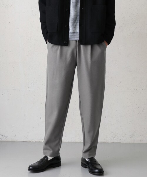 STILL BY HAND(スティルバイハンド)の「STILL BY HAND フェルトライクウールジャージパンツ(パンツ・メンズ・NAVY/GREY・46/48)」の1枚目の写真