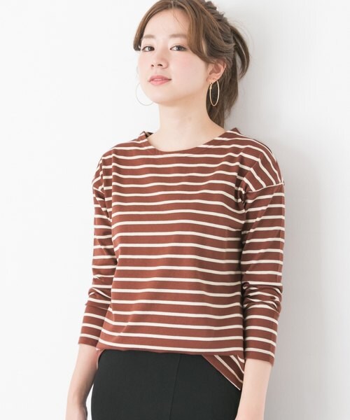 URBAN RESEARCH(アーバンリサーチ)の「バスクシャツ(トップス・レディース・LEG×ECL/BLK×WHT/WHT×BLK/NV/ECL/RED/ORG×GRY・FREE)」の6枚目の写真