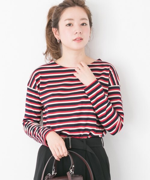 URBAN RESEARCH(アーバンリサーチ)の「バスクシャツ(トップス・レディース・LEG×ECL/BLK×WHT/WHT×BLK/NV/ECL/RED/ORG×GRY・FREE)」の10枚目の写真