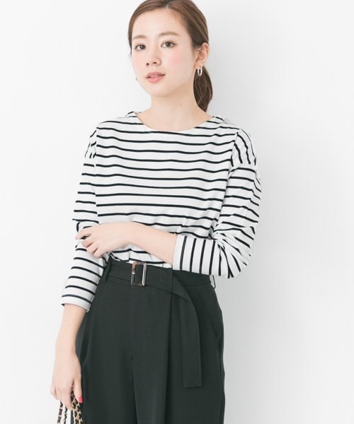 URBAN RESEARCH(アーバンリサーチ)の「バスクシャツ(トップス・レディース・LEG×ECL/BLK×WHT/WHT×BLK/NV/ECL/RED/ORG×GRY・FREE)」の16枚目の写真