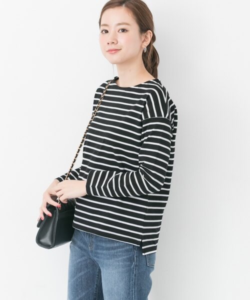 URBAN RESEARCH(アーバンリサーチ)の「バスクシャツ(トップス・レディース・LEG×ECL/BLK×WHT/WHT×BLK/NV/ECL/RED/ORG×GRY・FREE)」の18枚目の写真