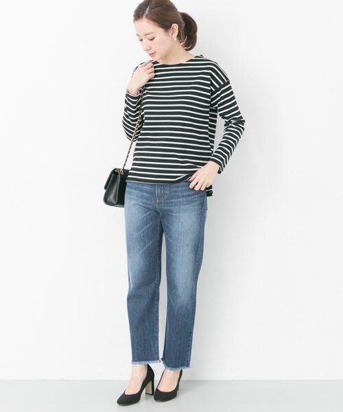 URBAN RESEARCH(アーバンリサーチ)の「バスクシャツ(トップス・レディース・LEG×ECL/BLK×WHT/WHT×BLK/NV/ECL/RED/ORG×GRY・FREE)」の20枚目の写真