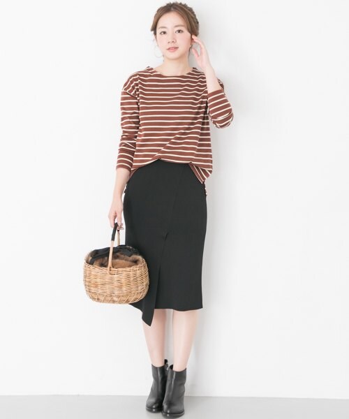 URBAN RESEARCH(アーバンリサーチ)の「バスクシャツ(トップス・レディース・LEG×ECL/BLK×WHT/WHT×BLK/NV/ECL/RED/ORG×GRY・FREE)」の9枚目の写真