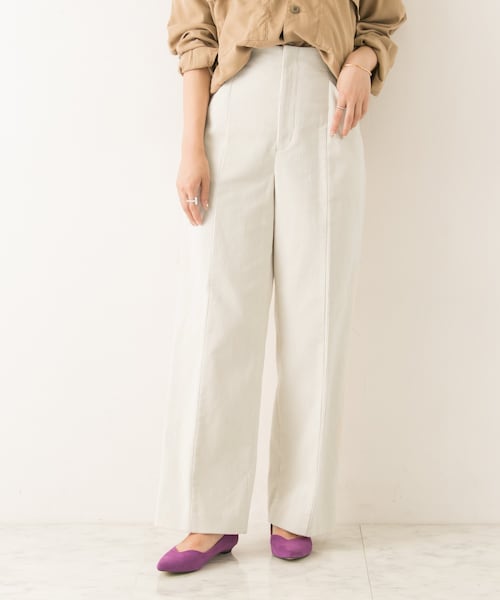 URBAN RESEARCH（アーバンリサーチ）の「センタープレスコーデュロイパンツ（パンツ・レディース・NVY/BEG/ECRU・36/38）」の4枚目の写真