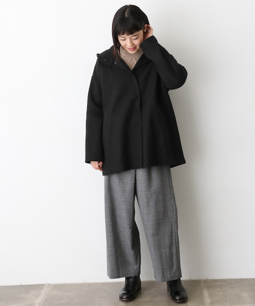 かぐれ　ウールフードショートコート 楽天市場】ウールフードショートコート／かぐれ（kagure） : 丸井