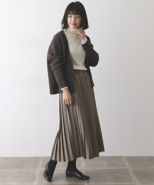 kagure かぐれ ウールチェック プリーツスカート ロングスカート kagure かぐれ ウールチェック プリーツスカート ロングスカート 楽天