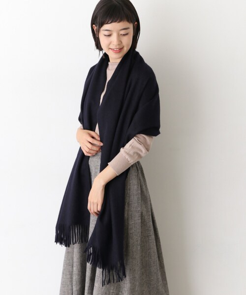 かぐれ(カグレ)の「カシミヤストール(ファッション雑貨・レディース・MOCHA/GRAY/NAVY・FREE)」の3枚目の写真