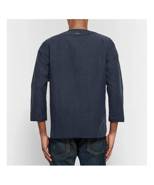 VISVIM（ビズビム）の「visvim Dugout Logo-Appliqued Pinstriped