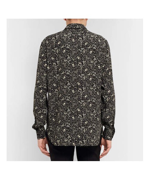 Saint Laurent(サンローラン)の「Saint Laurent Printed Silk Crepe De Chine Shirt(シャツ/ブラウス・メンズ・Black・Eu37/Eu42/Eu43/Eu41/Eu44/Eu39)」の3枚目の写真