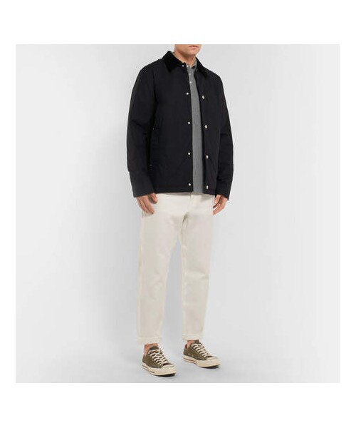 Maison Kitsune（メゾンキツネ）の「Maison Kitsuné Cotton-Piqué Polo Shirt（ポロシャツ・メンズ・Gray・XL/L/S/M）」の4枚目の写真