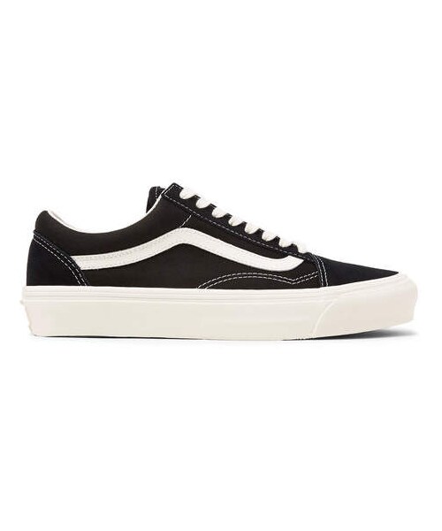 VANS（バンズ）の「Vans Og Old Skool Lx Leather-Trimmed Canvas And Suede Sneakers（スニーカー・メンズ・Black・Uk6/Uk5/Uk11/Uk10.5/Uk12/Uk10）」の5枚目の写真