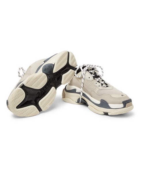 BALENCIAGA(バレンシアガ)の「Balenciaga Triple S Mesh, Nubuck And Leather Sneakers(スニーカー・メンズ・Gray・Eu46/Eu45/Eu43/Eu42/Eu44/Eu41/Eu40/Eu39)」の5枚目の写真