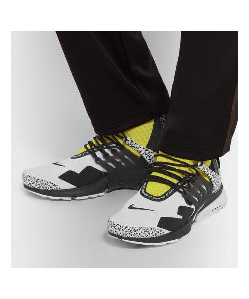 NIKE(ナイキ)の「Nike + Acronym Air Presto Mid Leather And Rubber-Trimmed Mesh Sneakers(スニーカー・メンズ・White・Us7/Us6/Us5/Us14)」の4枚目の写真