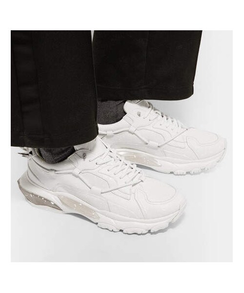 VALENTINO(ヴァレンティノ)の「Valentino Garavani Bounce Leather And Mesh Sneakers(スニーカー・メンズ・White・Eu42/Eu44/Eu41/Eu43.5/Eu45/Eu40/Eu42.5/Eu43)」の5枚目の写真