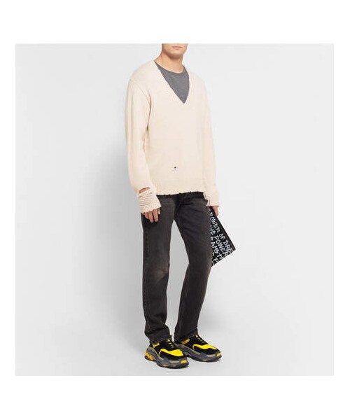 BALENCIAGA（バレンシアガ）の「Balenciaga Triple S Nylon, Nubuck And Leather Sneakers（スニーカー・メンズ・Yellow・Eu45/Eu44/Eu43/Eu42/Eu41/Eu40/Eu39）」の2枚目の写真