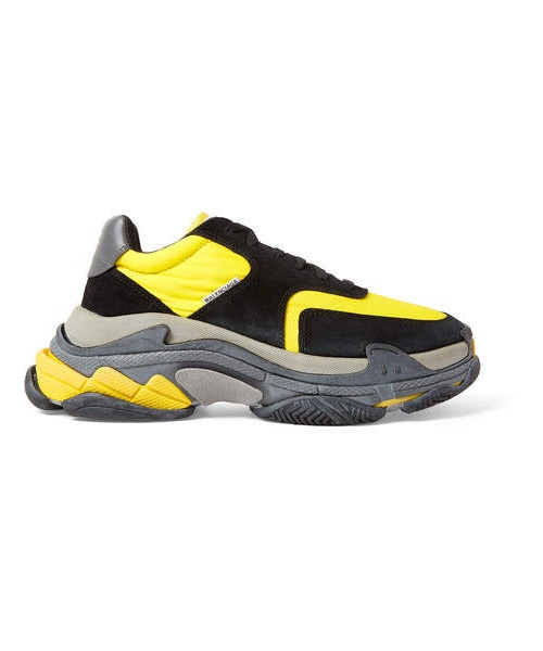 BALENCIAGA（バレンシアガ）の「Balenciaga Triple S Nylon, Nubuck And Leather Sneakers（スニーカー・メンズ・Yellow・Eu45/Eu44/Eu43/Eu42/Eu41/Eu40/Eu39）」の4枚目の写真
