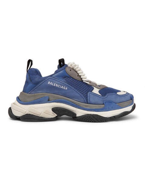 BALENCIAGA（バレンシアガ）の「Balenciaga Triple S Mesh, Suede And Leather Sneakers（スニーカー・メンズ・Blue・Eu41/Eu40/Eu44/Eu46/Eu39/Eu42/Eu43/Eu45）」の5枚目の写真