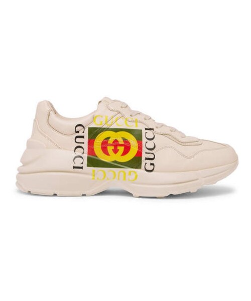 GUCCI（グッチ）の「Gucci Rhyton Logo-Print Leather Sneakers（スニーカー・メンズ・White・Uk7/Uk10.5/Uk8/Uk7.5/Uk11/Uk6.5/Uk10/Uk9/Uk9.5/Uk8.5）」の5枚目の写真