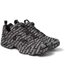 VETEMENTS | Vetements + Reebok Instapump Logo-Print Sneakers(スニーカー)