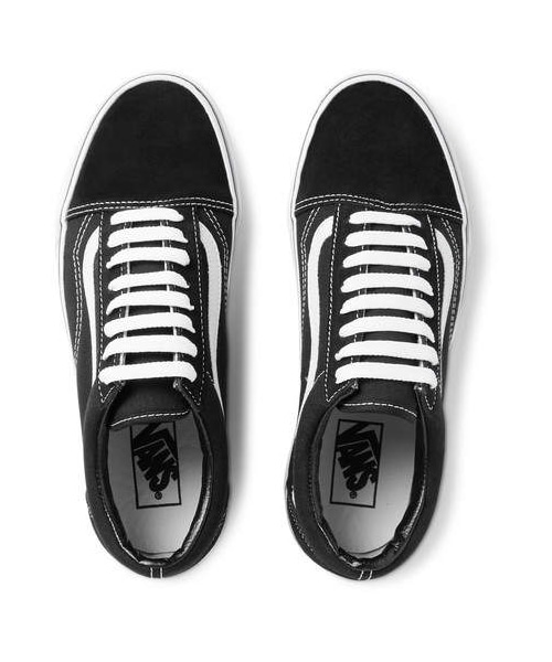 VANS(バンズ)の「Vans Old Skool Leather-Trimmed Canvas And Suede Sneakers(スニーカー・メンズ・Black・Uk7.5/Uk7/Uk6.5/Uk10.5/Uk9.5/Uk9/Uk10/Uk8/Uk6/Uk5/Uk12)」の2枚目の写真
