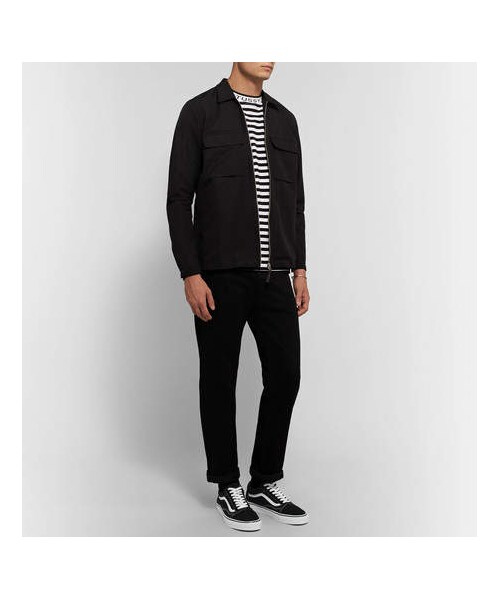 VANS(バンズ)の「Vans Old Skool Leather-Trimmed Canvas And Suede Sneakers(スニーカー・メンズ・Black・Uk7.5/Uk7/Uk6.5/Uk10.5/Uk9.5/Uk9/Uk10/Uk8/Uk6/Uk5/Uk12)」の5枚目の写真