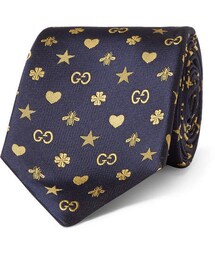 GUCCI | Gucci 7cm Logo-Jacquard Silk Tie(ネクタイ)