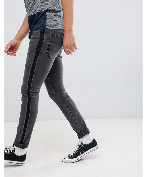 BURTON（バートン）の「Burton Menswear skinny fit jeans with side stripe in