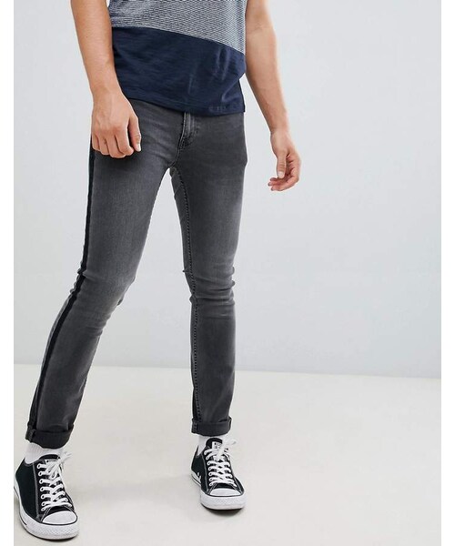 BURTON（バートン）の「Burton Menswear skinny fit jeans with side stripe in