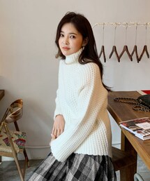 DHOLIC | ラグランハイネックルーズニット(ニット/セーター)